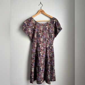 Vintage Watercolor Floral Dress